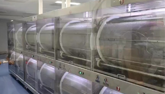 50 kg yumuşak kapsül Tumbler kurutucu PLC dokunmatik ekran ve 200W kafes motorları ile